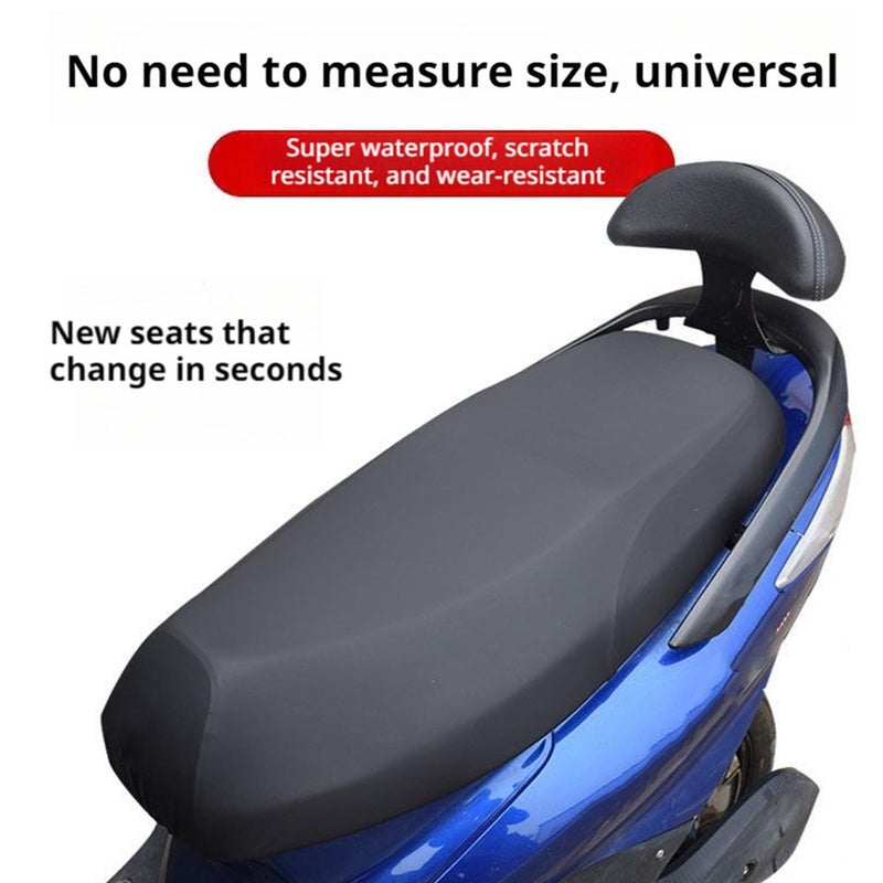 Universal Waterproof Sunproof Motorcycle Seat Cover Electric Bike Scooter Cushion Pad Heat Resistant Anti Slip All Season Comfortable Leather Style UV Protection Easy Install Quick Release - Image 5